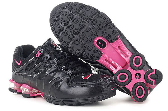 255JA92 2014 Noir Rose Nike Shox R4 Chaussures Femme