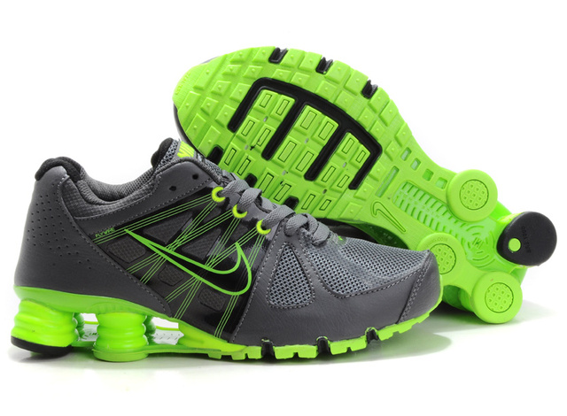 302IP03 2014 Gris Fluorescence Vert Nike Shox R4 Chaussures Homme