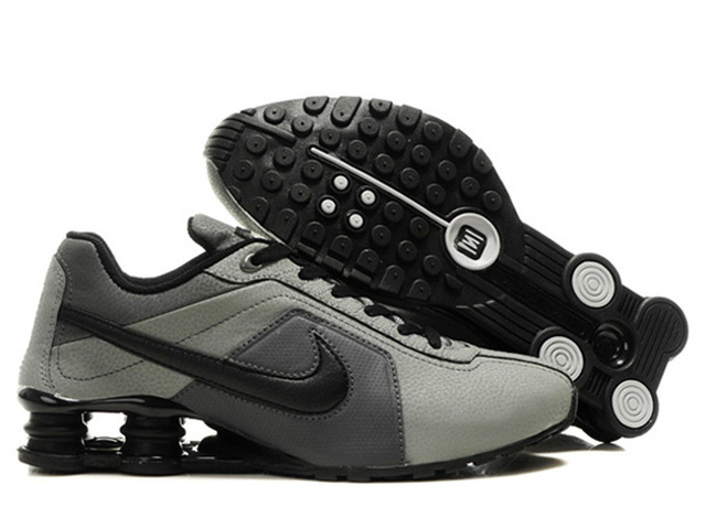 409WC37 2014 Nike Shox R4 Chaussures Homme Gris Noir