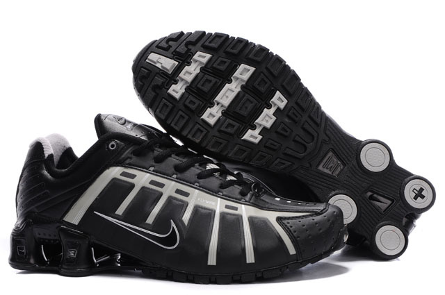 576SS98 2014 Homme Noir Silvery Nike Shox NZ Classic Chaussures