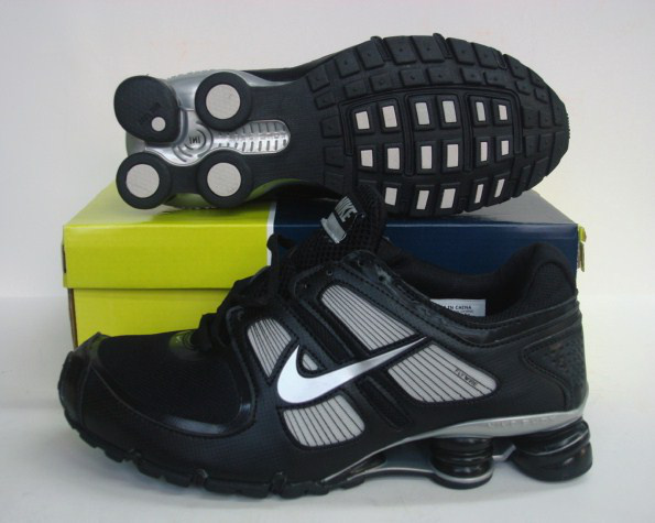623PE31 2014 Nike Shox R6 Chaussures Noir Gris Homme