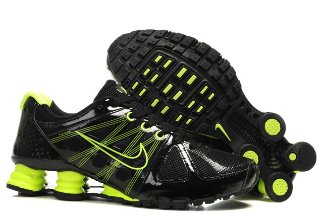 791JZ48 2014 Homme Noir And Vert Nike Shox R6 Chaussures