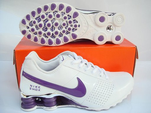 Blanc And Pourpre Nike Shox OZ Chaussures Femme 735WJ55 2014