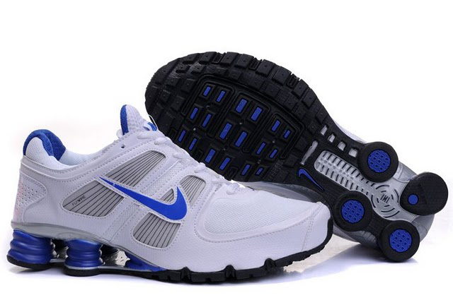 Blanc Bleu Nike Shox Turbo Chaussures 519BU50 2014 Homme
