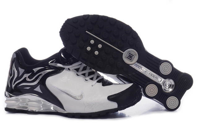Blanc Noir Silvery Homme 087RA69 2014 Nike Shox R4 Fashion Chaussures