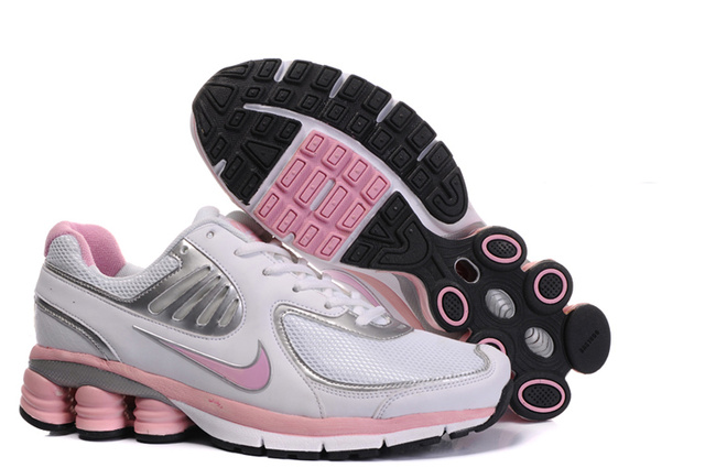 Blanc Silver Rose 180OF59 2014 Nike Shox R6 Chaussures Femme