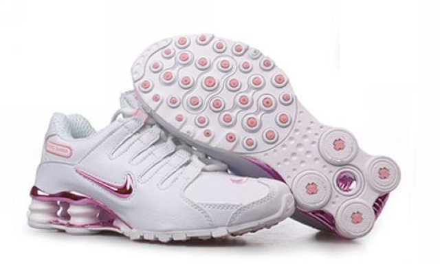 Femme Nike Shox NZ Chaussures Blanc And Rose 201TI35 2014