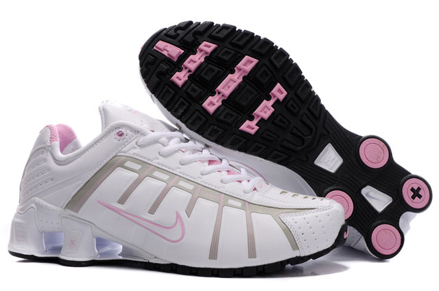 Femme Nike Shox NZ Chaussures Blanc Rose Rouge 780HL12 2014