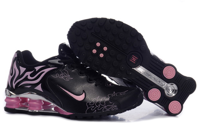 Femme Nike Shox R4 Chaussures 421ZS58 2014 Noir And Rose