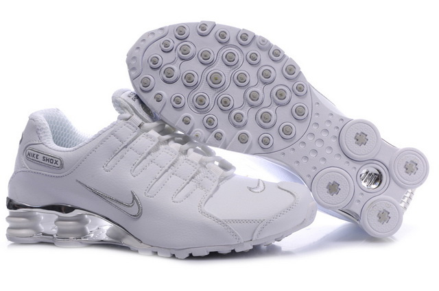 Homme Blanc Silvery Nike Shox NZ Chaussures 569MB33 2014