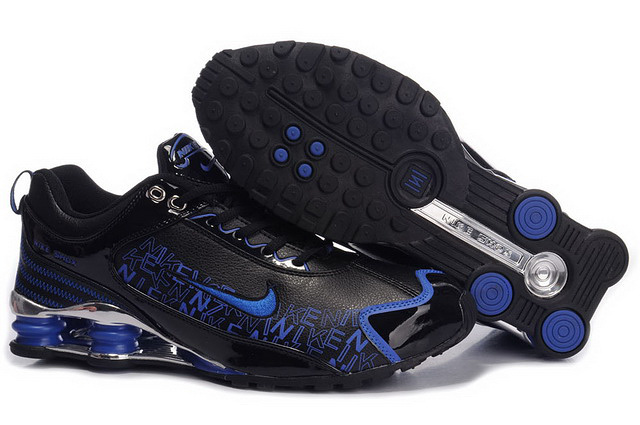 Homme Nike Shox R4 Chaussures 749HY49 2014 Noir RoyalBleu