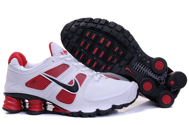 Homme Nike Shox Turbo Chaussures 473MN22 2014 Blanc Rouge