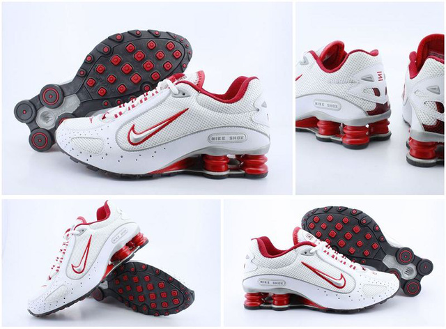 Nike Shox Monster Chaussures 725AD92 2014 Blanc Rouge Homme