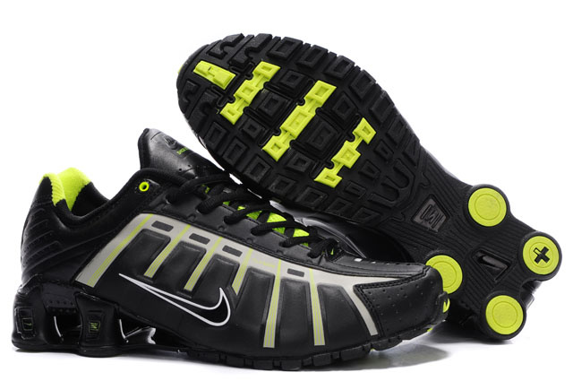 Nike Shox NZ Chaussures Homme Noir Vert 770JU70 2014