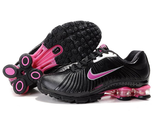 Nike Shox R4 Chaussures 992HQ83 2014 Noir Rose Femme
