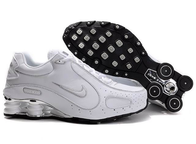 Nike Shox R4 Chaussures Blanc Silvery 404AE73 2014 Homme