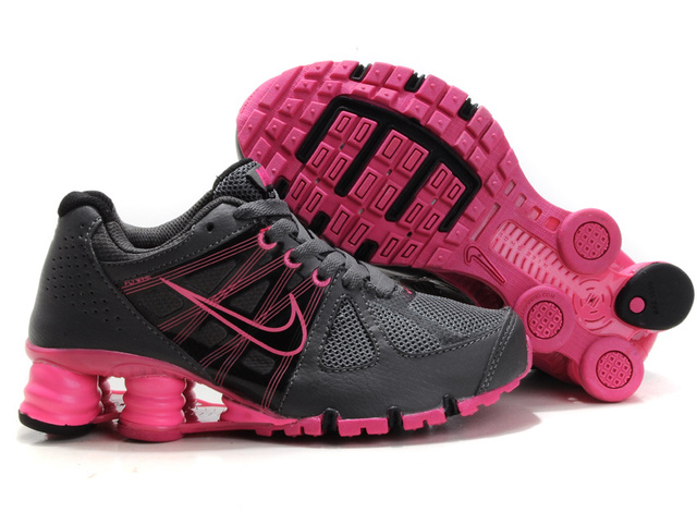 Nike Shox R4 Chaussures Darkgray Noir Rouge 861UK25 2014 Femme