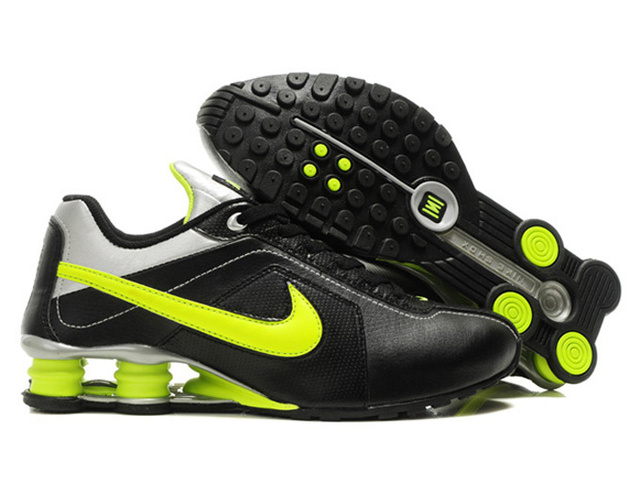 Nike Shox R4 Fashion Chaussures Homme Noir Jaune 915ET24 2014