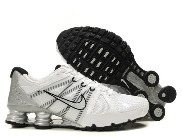 Nike Shox Turbo Chaussures 190BL37 2014 Homme Blanc Silver Noir