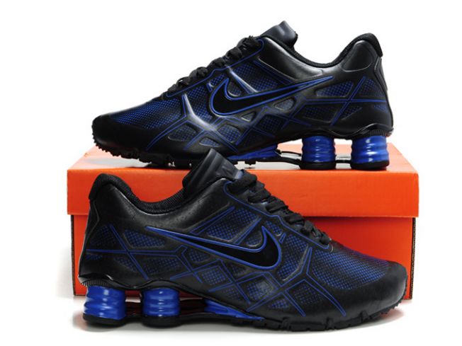 Nike Shox Turbo 12 Leather Noir/Royal Homme 704LL42 2014